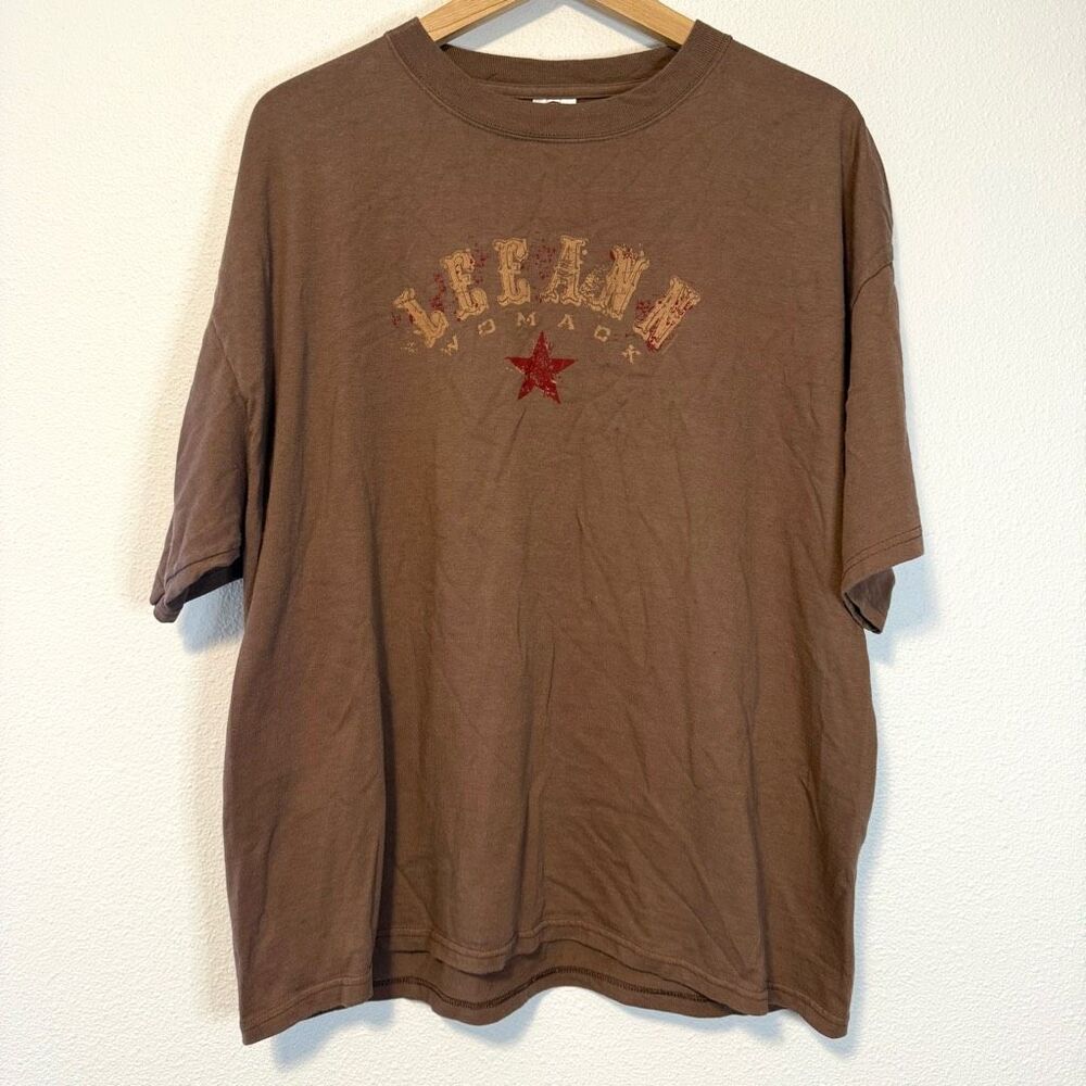 Vintage Lee Ann Womack The Law Brown Signed T-Shirt Size XL